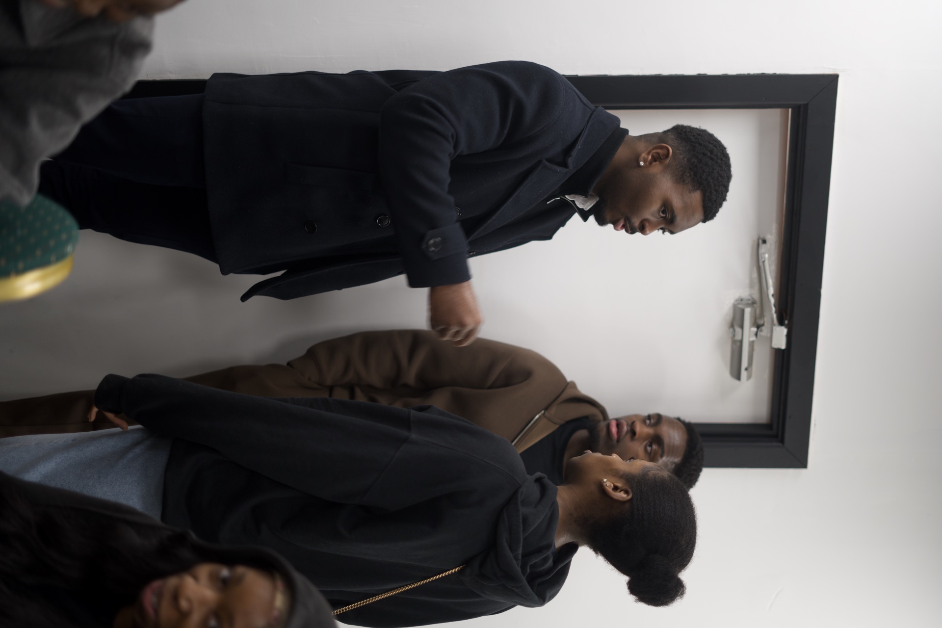 People in conversation during fellowship time